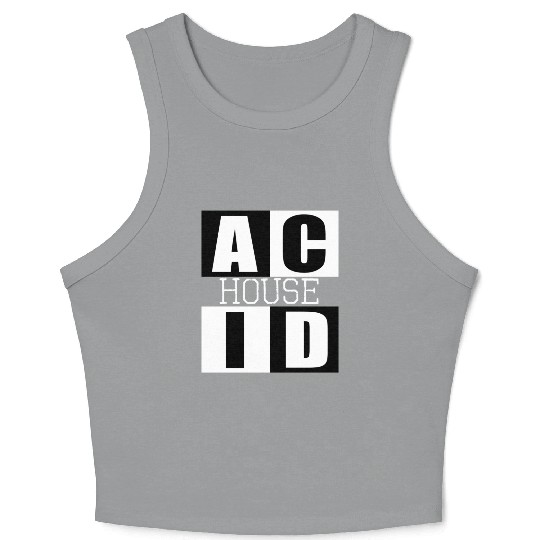 ACID HOUSE music logo Crop Tank Top