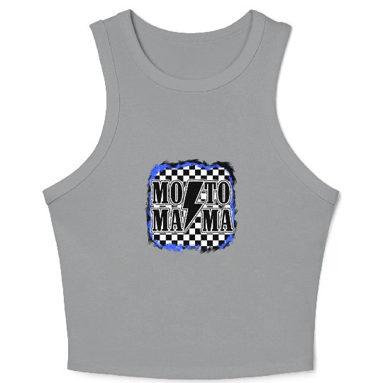 Moto Mama Motocross Racing Dirt Bike Mom Son Race Crop Tank Top