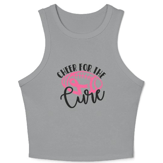 Cheer For The Cure Pink Breast Cancer Awareness Crop Tank Top