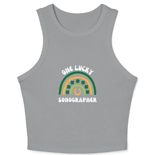 Sonographer Ultrasound Techian St Patrick'S Day Crop Tank Top