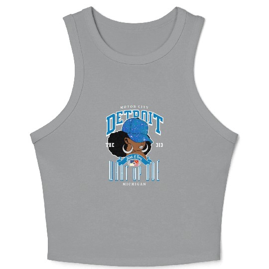 313 Detroit Area Code Unapologetically Crop Tank Top