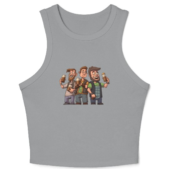 Brew Crew: Unleashing the Beer Gang's Spirit Crop Tank Top