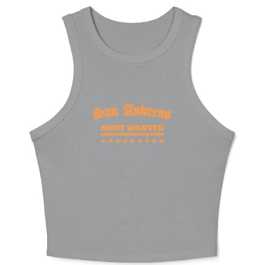 Gta San Andreas Most Wanted Retro Crop Tank Top