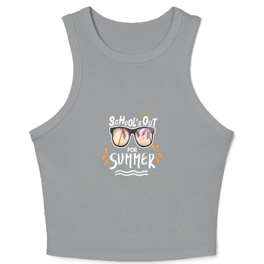 Last Day Of School Teacher Schools Out For Summer Crop Tank Top