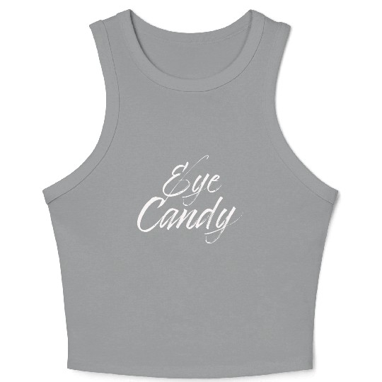 eye candy white Crop Tank Top