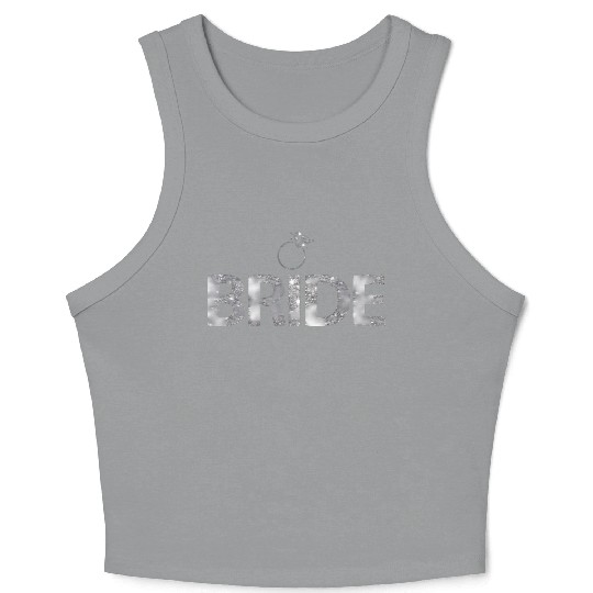 Bride For Grainy Grey Crop Tank Top