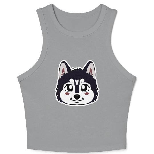 Sweet Husky Dog Dog Lover Puppy Crop Tank Top