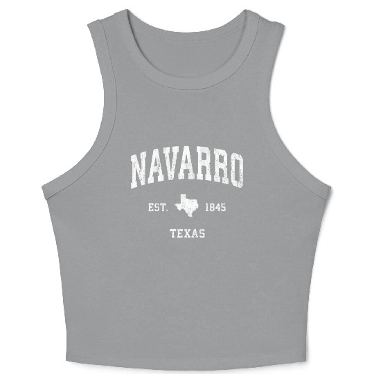 Navarro Texas Tx Vintage Athletic Crop Tank Top