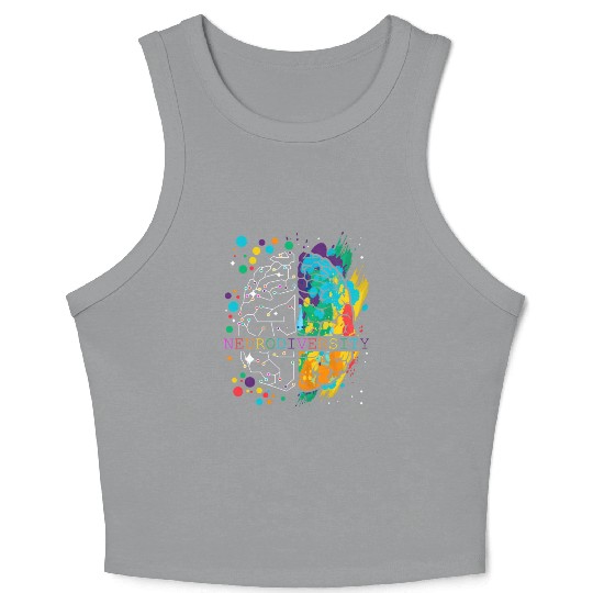 Embrace Neurodiversity Brain Autism Crop Tank Top
