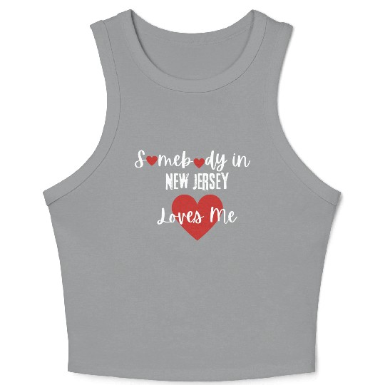 Somebody in New Jersey Loves Me Crop Tank Top