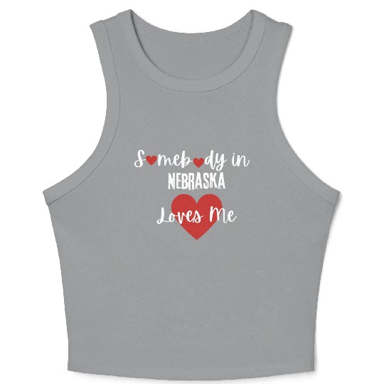 Somebody in Nebraska Loves Me Crop Tank Top
