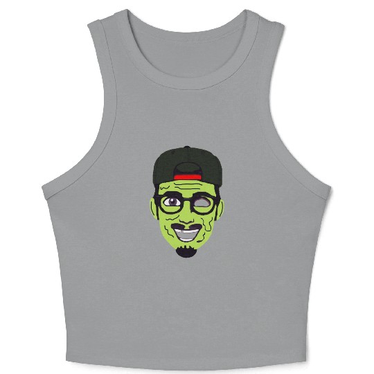 Zombsenze Green Alt Crop Tank Top
