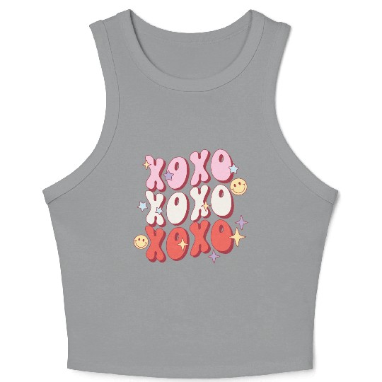 XOXO retro valentine sublimation hipster Crop Tank Top