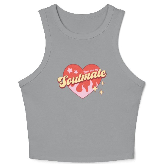 Soulmate heart valentine sublimation trending Crop Tank Top