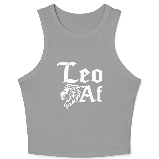 Lion graphic art leo af July August Birthday retro Crop Tank Top
