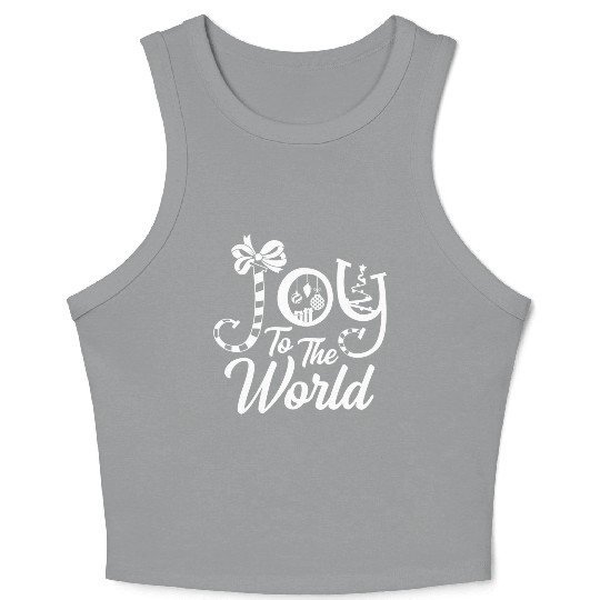 Joy to the world aesthetic Crop Tank Top