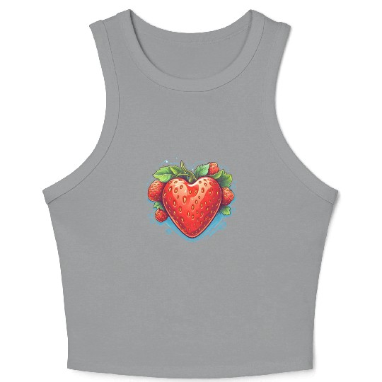 Strawberry Feeling Berry Good Fruitarian Fruit Crop Tank Top