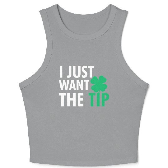 Bartender St Patric Day Just The Tip For Crop Tank Top