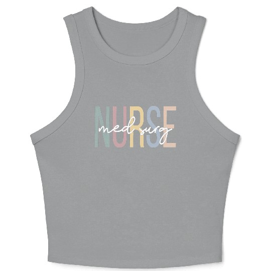 Medical-Surgical Nursing Boho Med Surg Nurse Crop Tank Top