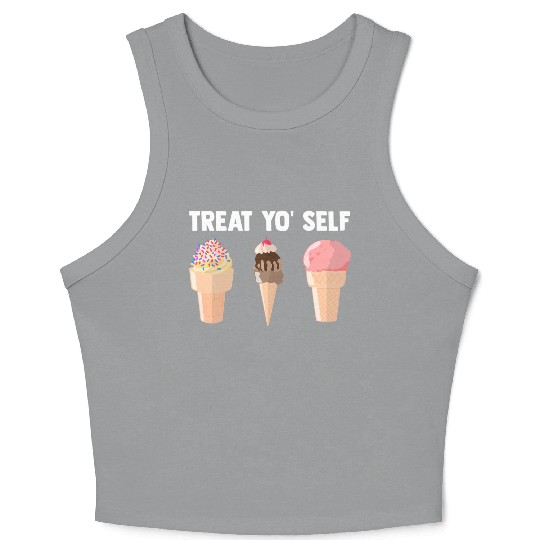 Ice Cream Treat Yo' Self Summertime Sherbet Gelato Crop Tank Top