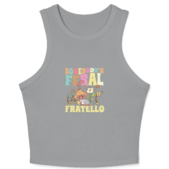 Somebody's Feral Fratello Italian Brother Opossum Crop Tank Top