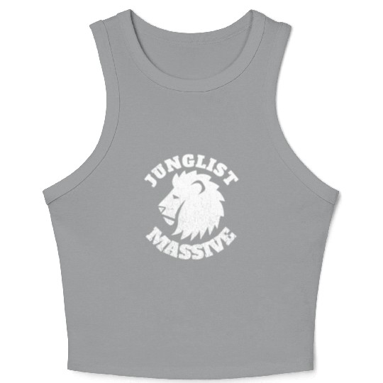 Junglist Music DnB EDM Drum N Bass Lion Crop Tank Top