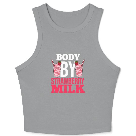 Strawberry Milk Shake Korean Vegan Japanese Crop Tank Top