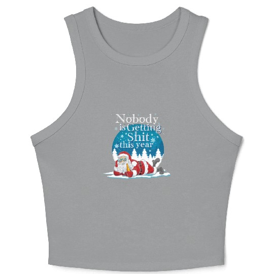 Santa 2020 Claus Ugly Bad Santa Crop Tank Top