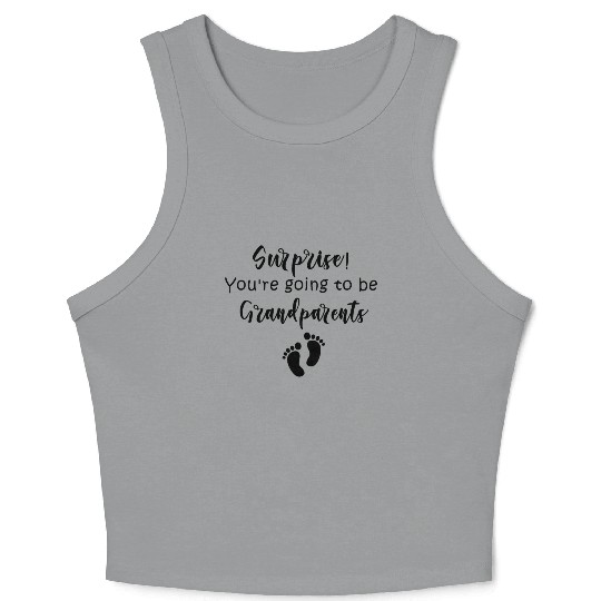 Surprise You re going to be Grandparents Crop Tank Top