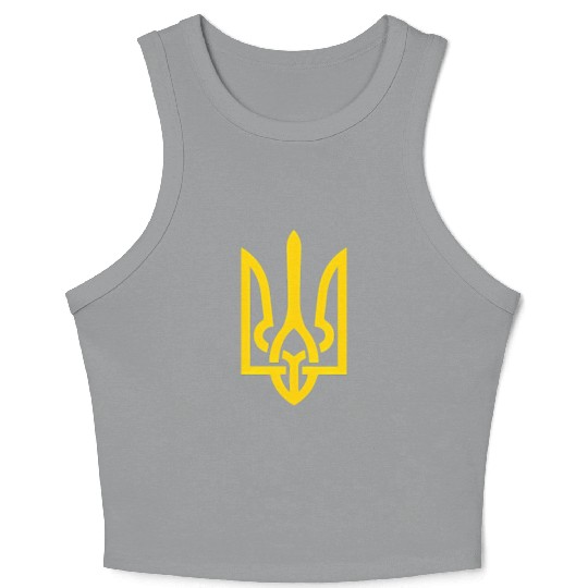 Ukraine Trident Symbol Middle Ukrainian Zeleny Crop Tank Top
