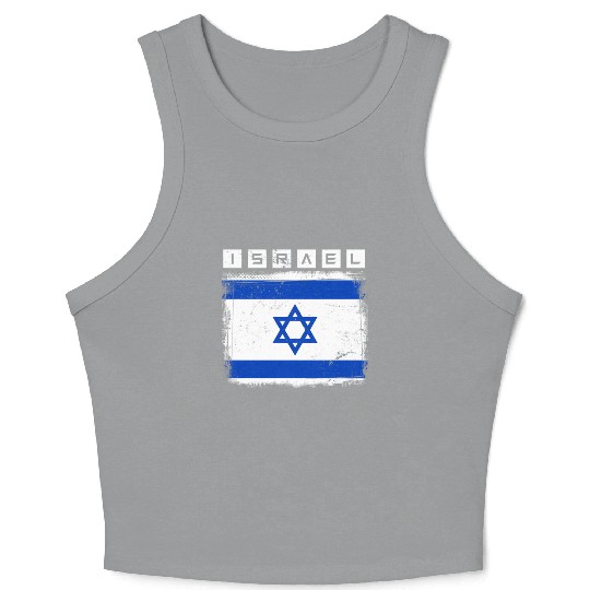 Israel Flag Star Of David Israel Crop Tank Top