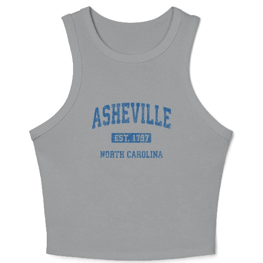 Asheville North Carolina Athletic Sports Crop Tank Top