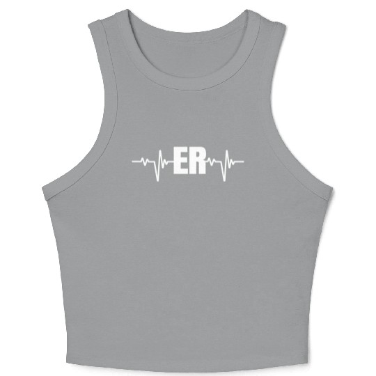 Emergency Medicine Emergency Room Nurse Er Hebeat Crop Tank Top