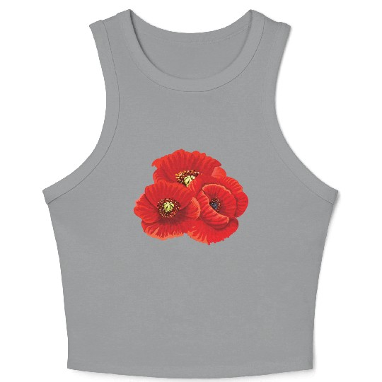 Poppy Flower Flowers Flora Nature Crop Tank Top