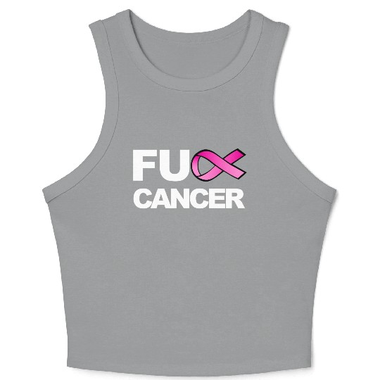 Fuck Cancer For Breast Cancer Awareness Crop Tank Top