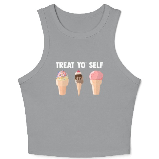 Ice Cream Treat Yo' Self Summertime Sherbet Gelato Crop Tank Top