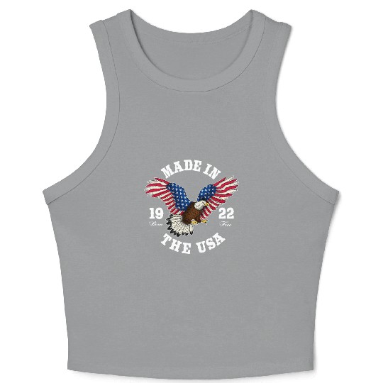 100 Year Old Patriotic Eagle Usa Flag 1922 Crop Tank Top