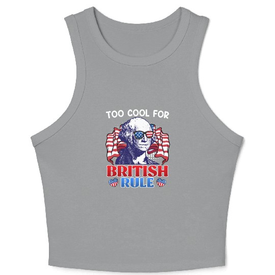 Too cool for British rule George Washington Crop Tank Top