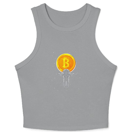 Bitcoin Coin-Crypto Astronaut Crop Tank Top