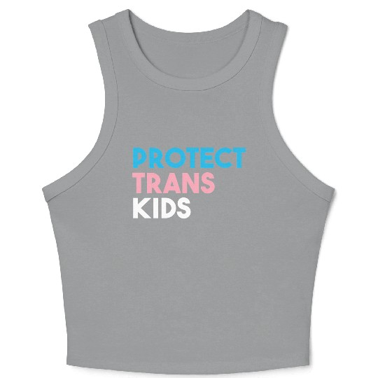 Protect Trans Transgender Pride Crop Tank Top