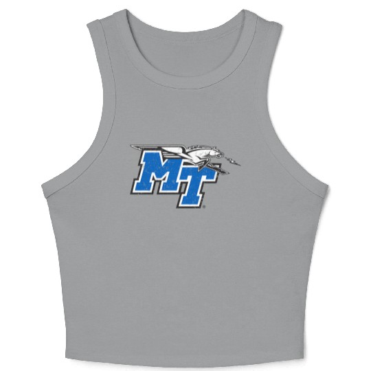 Middle Tennessee State e Raiders Distressed Crop Tank Top