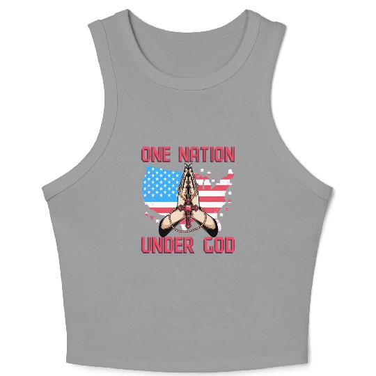 One Nation under God Crop Tank Top