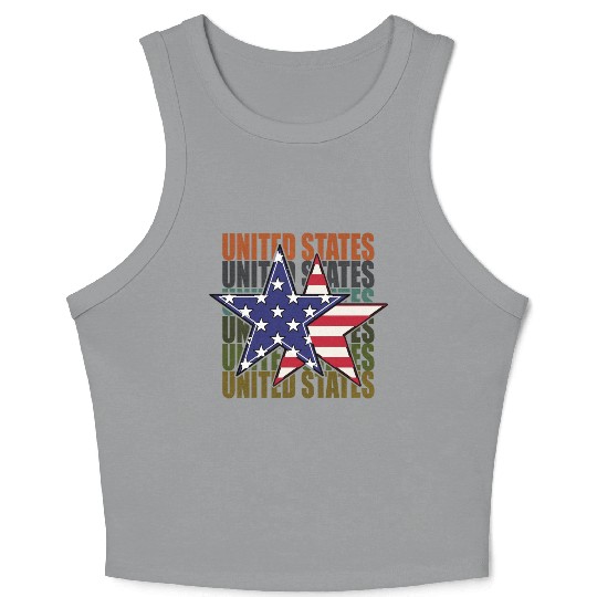 God bless America the land of the free Crop Tank Top