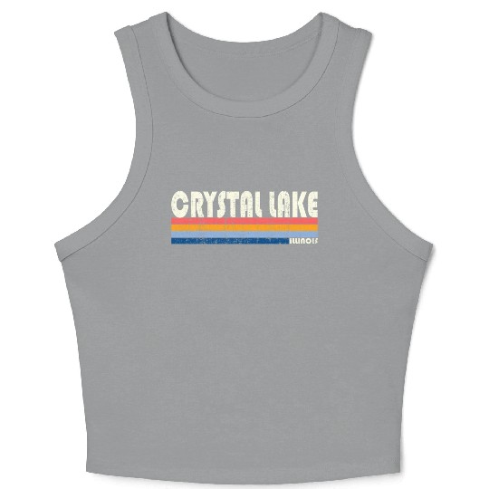 70S 80S Style Crystal Lake Il Crop Tank Top