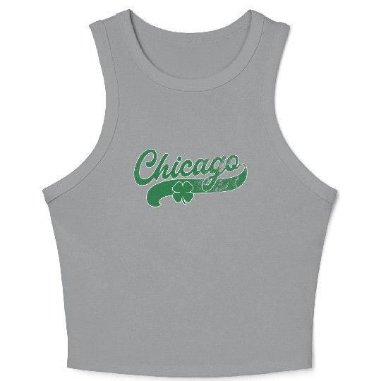 Chicago Shamrock St Patrick'S Day Saint Paddy'S Crop Tank Top