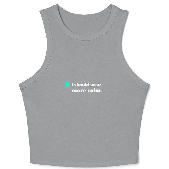 i should wear more color light green Crop Tank Top