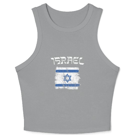 Israel Flag Crop Tank Top