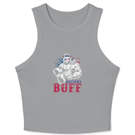 History Buff Independence Day Lincoln Patriot USA Crop Tank Top