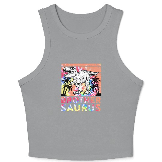 Brothersaurus T Rex Dinosaur Big Brother Crop Tank Top