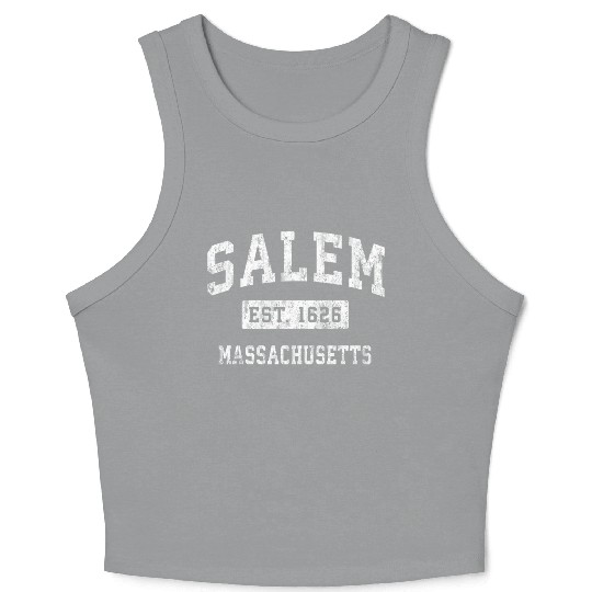 Salem Massachusetts Ma Established Sports Crop Tank Top